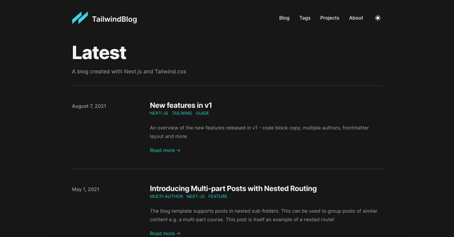 Tailwind CSS Blog