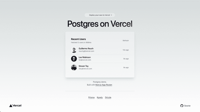 Postgres Next.js Starter