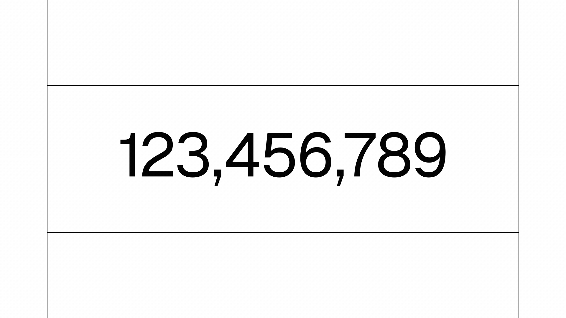 Initial counting animation