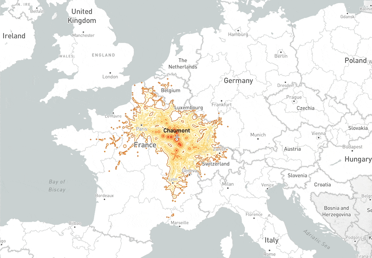 Visualizing different train route permutations with Chronotrains.